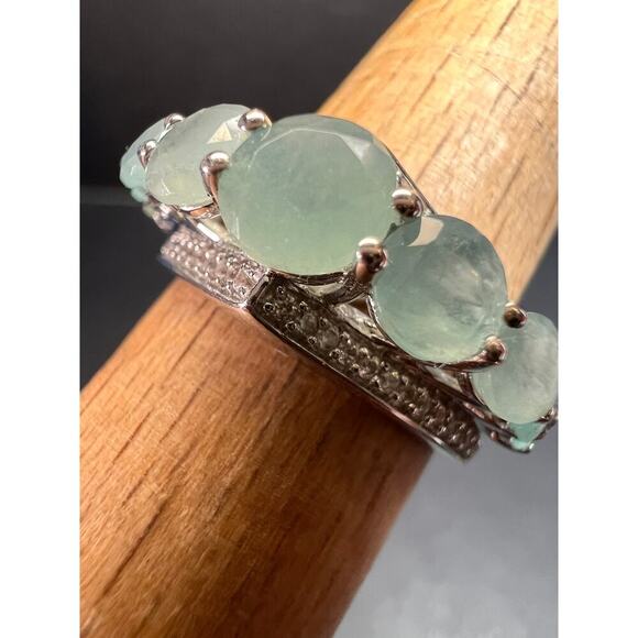 NEW Grandidierite and zircon sterling silver ring size 8 - Picture 11 of 16